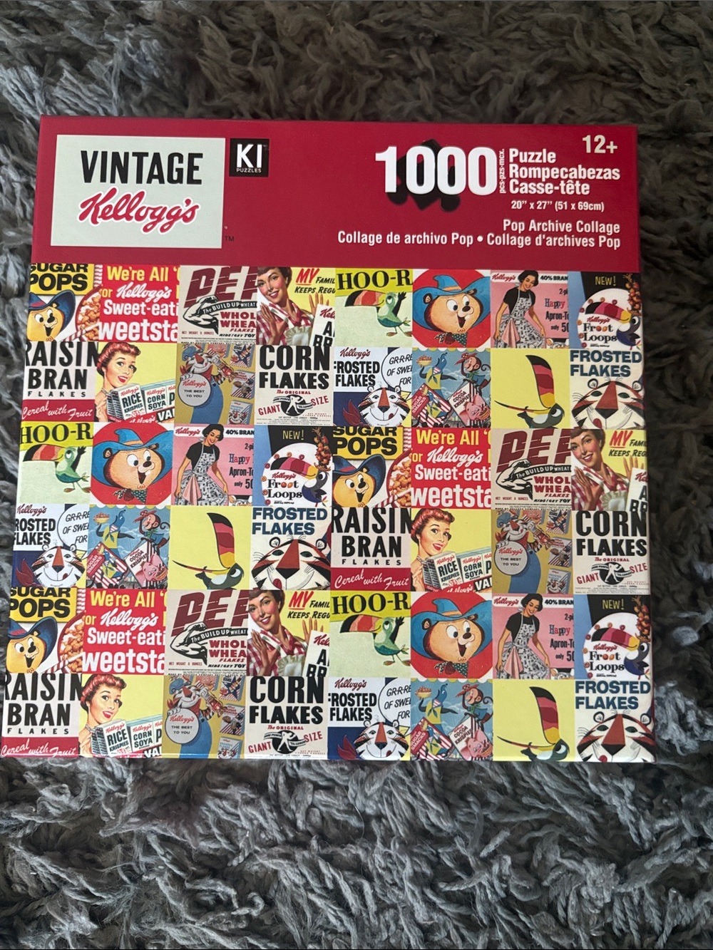 Vintage Kellogg's 1000-Piece Pop Archive Collage Puzzle - Red / Yellow / Blue